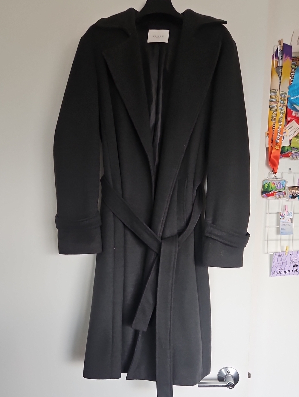 Dark Gray Wrap Coat